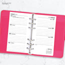 Academic 2026-2027 Week on two pages lined diary organiser refill insert | Filofax PERSONAL size COMPATIBLE | 95 x 171mm