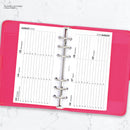 Academic 2026-2027 Week on two pages diary with appointments organiser refill insert | Filofax PERSONAL size COMPATIBLE | 95 x 171mm