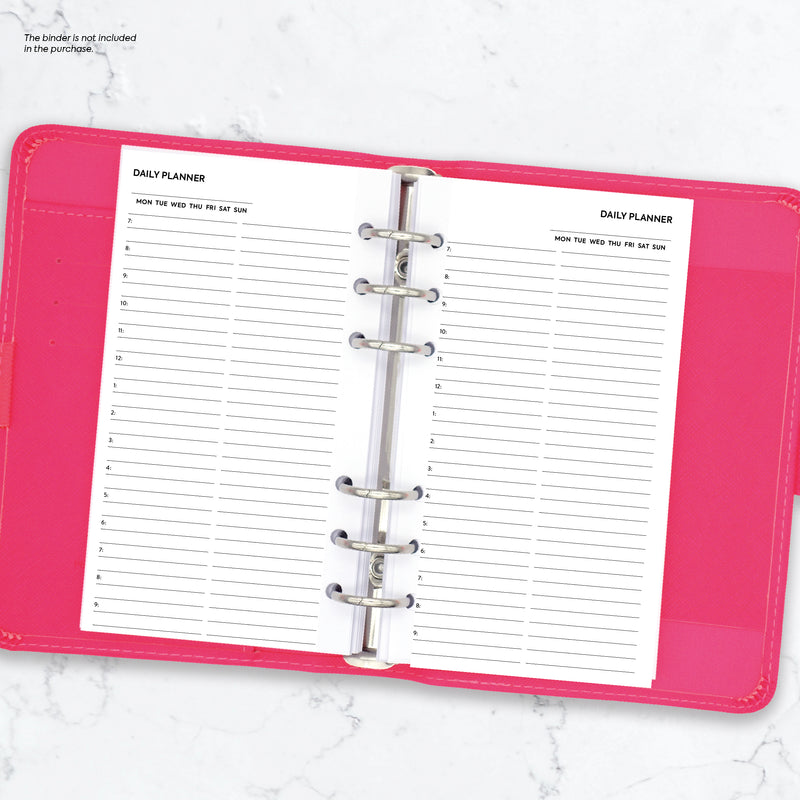 Personal size Undated daily planner with appointments organiser refill | Classic collection