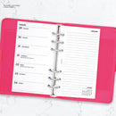 Personal size Week on one page diary & notes organiser refill | Essential collection