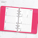 Personal size Horizontal Week on two page diary with appointments organiser refill | Essential collection