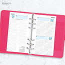 Personal size Day on one page appointments diary organiser refill | Classic collection