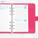 Personal size Day on one page lined diary organiser refill | Classic collection