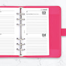 Academic 2026-2027 Two days on one page lined diary organiser refill insert | Filofax PERSONAL size COMPATIBLE | 95 x 171mm