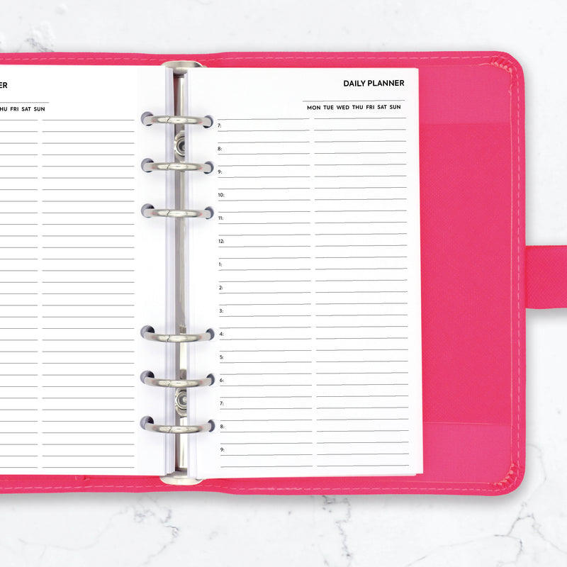Personal size Undated daily planner with appointments organiser refill | Classic collection