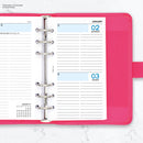 Personal size Day on one page appointments diary organiser refill | Classic collection