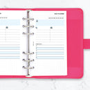 Personal size Undated daily planner organiser refill | Classic collection