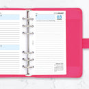 2028 Personal size Day on one page lined diary organiser refill | Classic collection