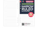 Personal size narrow-ruled notepaper organiser refill | Essential