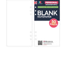 Personal size Blank notepaper organiser refill | Essential