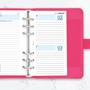 2027 Personal size Day on one page lined diary organiser refill | Classic collection