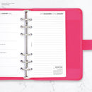 2026 Week on one page diary & lined notes organiser refill insert white | UK holidays | Filofax PERSONAL size COMPATIBLE | 95 x 171mm