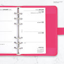 2026 Personal size Week on two pages diary refill insert | Filofax Personal organiser compatible | UK holidays | 95 x 171 mm