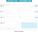 2026 A5 size Week on two pages lined diary organiser refill insert | Filofax A5 COMPATIBLE | Monthly/Weekly | UK holidays