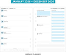 2026 A5 size Diary & Notes organiser refill insert | Filofax A5 COMPATIBLE | Monthly/Weekly | UK holidays