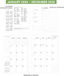 2026 A5 size month on two pages organiser diary refill insert Filofax A5 COMPATIBLE | English | UK holidays