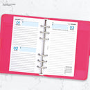 2028 Personal size Day on one page lined diary organiser refill | Classic collection