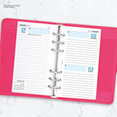 2027 Personal size Day on one page lined diary organiser refill | Classic collection