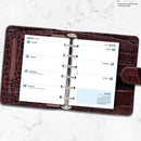 Pocket size Week on two pages diary organiser refill | Classic collection