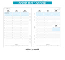 Academic 2026-2027 A5 size Weekly / Monthly diary with appointments organiser refill insert | Filofax A5 COMPATIBLE | 148 x 210mm