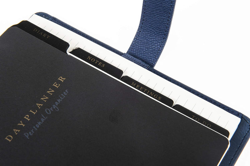 Collins Personal size Undated 6-ring organiser | Hard cover premium | Navy