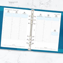 2026 A5 size Week on two pages appointments diary organiser refill insert | Filofax A5 COMPATIBLE | Monthly/Weekly | UK holidays