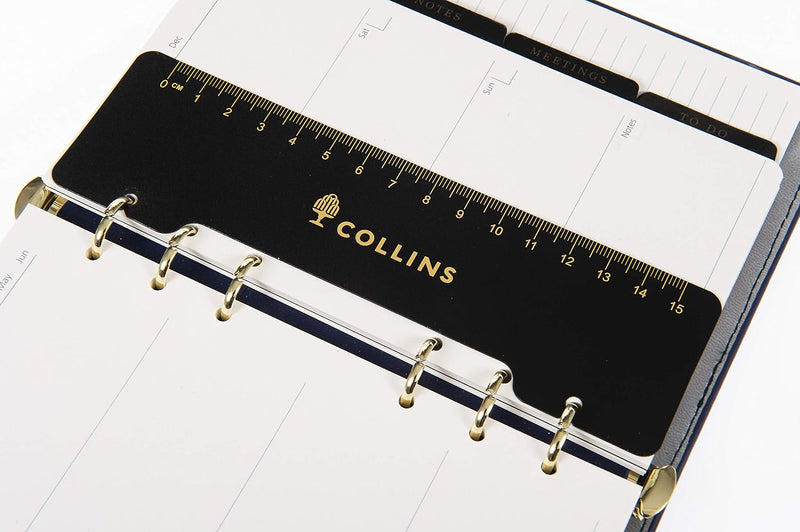 Collins Personal size Undated 6-ring organiser | Hard cover premium | Blue