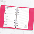 2026 Week on one page diary & lined notes organiser refill insert white | UK holidays | Filofax PERSONAL size COMPATIBLE | 95 x 171mm