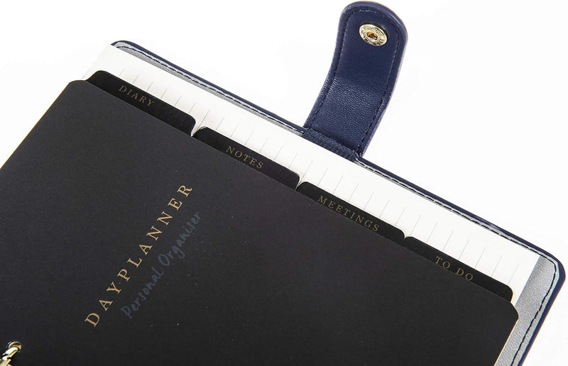 Collins Personal size Undated 6-ring organiser | Hard cover premium | Blue