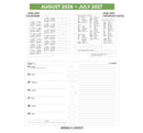 Academic 2026-2027 A5 size week on one page diary & lined notes organiser refill insert | Filofax A5 COMPATIBLE | 148 x 210mm