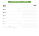Academic 2026-2027 A5 size week on one page diary & lined notes organiser refill insert | Filofax A5 COMPATIBLE | 148 x 210mm