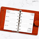 2027 Pocket size Week on two pages lined diary organiser refill | Essential collection