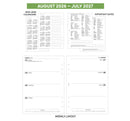 Academic 2026-2027 A5 size week on two pages diary organiser refill insert | Filofax A5 COMPATIBLE | 148 x 210mm
