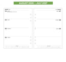 Academic 2026-2027 A5 size week on two pages diary organiser refill insert | Filofax A5 COMPATIBLE | 148 x 210mm