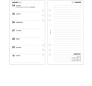 2027 Week on one page diary & lined notes organiser refill insert white | UK holidays | Filofax PERSONAL size COMPATIBLE | 95 x 171mm