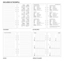 Personal size Horizontal Week on two page diary with appointments organiser refill | Essential collection