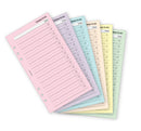 Personal size Things to do notepaper organiser refill | Coloured paper