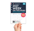 2027 A5 size Week on two pages diary with appointments organiser refill insert | Filofax A5 COMPATIBLE | 148 x 210mm