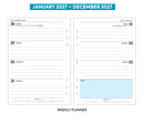 2027 A5 size Week on two pages lined diary organiser refill insert | Filofax A5 COMPATIBLE | 148 x 210mm