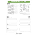 Academic 2026-2027 A5 size week on two pages lined diary organiser refill insert | Filofax A5 COMPATIBLE | 148 x 210mm