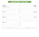 Academic 2026-2027 A5 size week on two pages lined diary organiser refill insert | Filofax A5 COMPATIBLE | 148 x 210mm