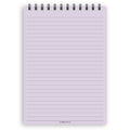A5 wide-ruled notepad | Spiral desk pad | Coloured and white paper