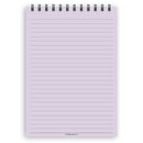 A5 wide-ruled notepad | Spiral desk pad | Coloured and white paper