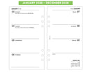 2028 Week on two pages diary organiser refill insert | Filofax PERSONAL size COMPATIBLE