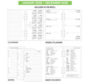 2028 Week on two pages diary organiser refill insert | Filofax PERSONAL size COMPATIBLE