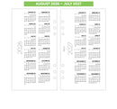 Academic 2026-2027 Week on two pages diary organiser refill insert | Filofax PERSONAL size COMPATIBLE | 95 x 171mm