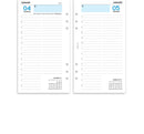 Personal size Day on one page appointments diary organiser refill | Classic collection