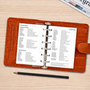 Pocket size Two days per one page lined diary organiser refill | Essential collection