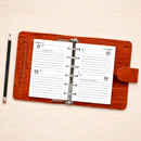 Pocket size Two days per one page lined diary organiser refill | Essential collection