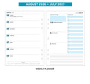 Academic 2026-2027 A5 size Weekly / Monthly Diary & Notes organiser refill insert | Filofax A5 COMPATIBLE | 148 x 210mm